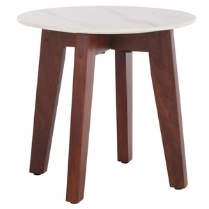 Safavieh Helley Elegant Ceramic Accent Table With Sculpted Mango Wood Base - Versatile Home Décor Piece ACC2915A