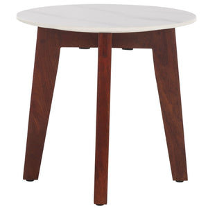 Safavieh Helley Elegant Ceramic Accent Table With Sculpted Mango Wood Base - Versatile Home Décor Piece ACC2915A