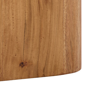 Marisa Marble Side Table With Natural Veining Top And Warm Wood Legs — Compact Luxe Accent For Any Room