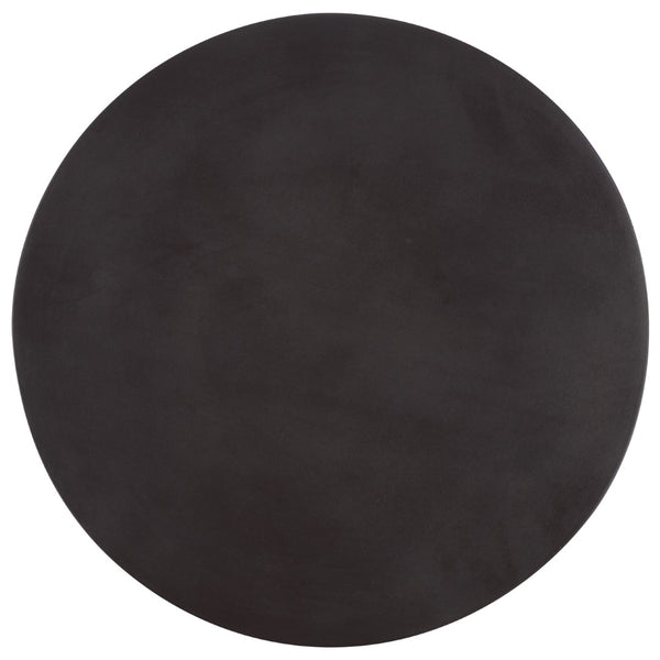 Safavieh Basilio Accent Table - Handcrafted Round Design With Textured Legs For Rustic And Modern Decor Charcoal / Espresso ACC3000B