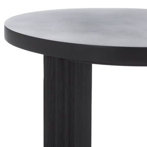 Safavieh Basilio Accent Table - Handcrafted Round Design With Textured Legs For Rustic And Modern Decor Black / Black ACC3000C