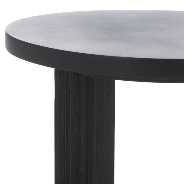Safavieh Basilio Accent Table - Handcrafted Round Design With Textured Legs For Rustic And Modern Decor Black / Black ACC3000C