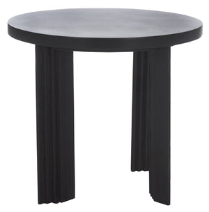Safavieh Basilio Accent Table - Handcrafted Round Design With Textured Legs For Rustic And Modern Decor Black / Black ACC3000C
