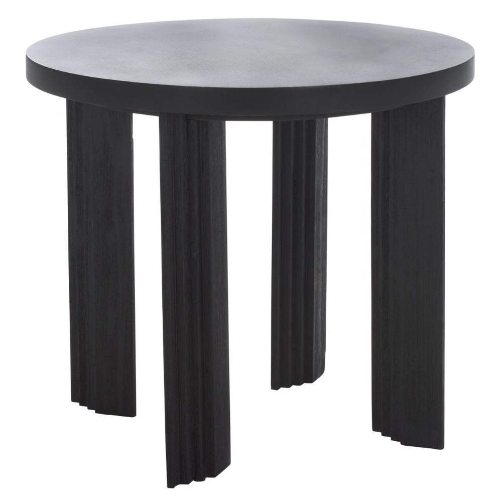 Safavieh Basilio Accent Table - Handcrafted Round Design With Textured Legs For Rustic And Modern Decor Black / Black ACC3000C