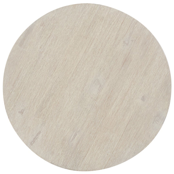 Safavieh Benvolio Accent Table - Handmade White Washed Acacia Wood With Black Chunky Legs For Stylish Decor White Washed ,Black Paper Mache ,Wood Acc3001b