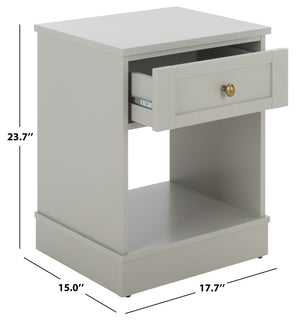 Shafa Modern Side Table With Minimalist Silhouette, Durable Mdf Build And Polished Metal Accents For Small Spaces