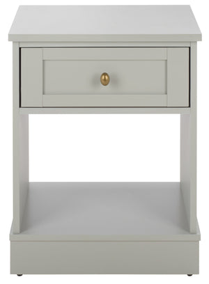Shafa Modern Side Table With Minimalist Silhouette, Durable Mdf Build And Polished Metal Accents For Small Spaces