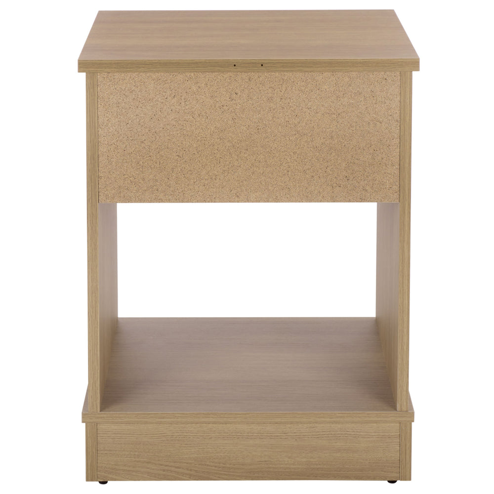 Shafa Modern Side Table With Minimalist Silhouette, Durable Mdf Build And Polished Metal Accents For Small Spaces