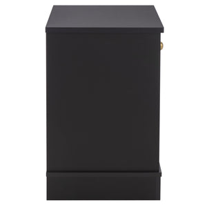 Shafa Modern Side Table With Minimalist Silhouette, Durable Mdf Build And Polished Metal Accents For Small Spaces