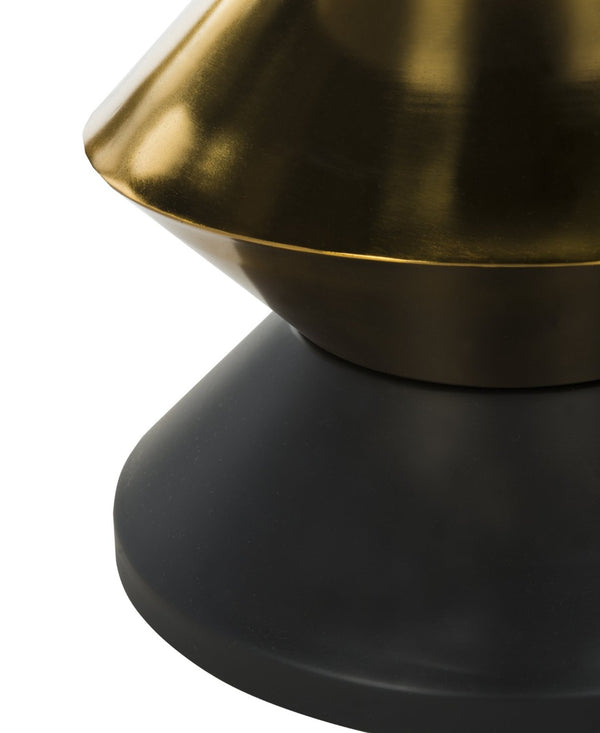 Safavieh Azizi Stone Top Side Table - Luxurious Angled Hourglass Design For Modern Glam Living Spaces ACC3202A