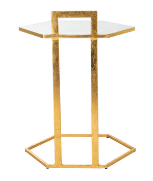 Safavieh Mirasol Hexagon C Table White Enamel/Gold ACC3208A