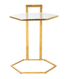 Safavieh Mirasol Hexagon C Table White Enamel/Gold ACC3208A