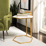 Safavieh Mirasol Hexagon C Table White Enamel/Gold ACC3208A