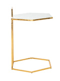 Safavieh Mirasol Hexagon C Table White Enamel/Gold ACC3208A