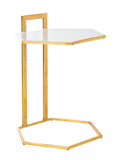 Safavieh Mirasol Hexagon C Table White Enamel/Gold ACC3208A