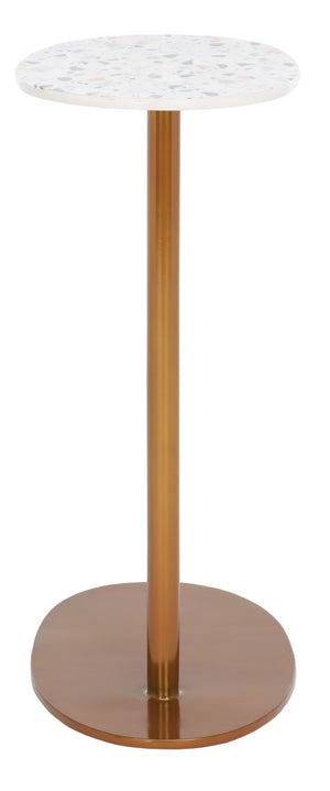 Safavieh Terrassa Oval Accent Table – Vibrant Terrazzo Top & Sleek Gold Base For Modern Living Spaces! ACC3214A