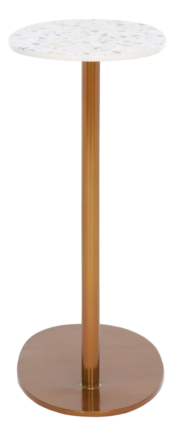 Safavieh Terrassa Oval Accent Table – Vibrant Terrazzo Top & Sleek Gold Base For Modern Living Spaces! ACC3214A