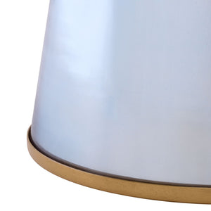 Safavieh Guido Side Table - Elegant Marble & Glass Accent Piece With Industrial Iron Frame For Any Space Blue /White ACC3215A