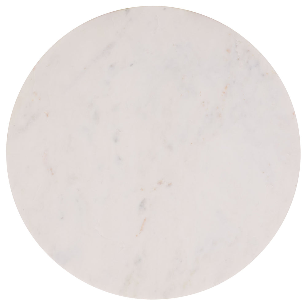 Safavieh Kashi Side Table - Modern Elegance With Iron, Glass & Marble - A Chic Statement For Your Space Clear ,White  Acc3217a-2bx