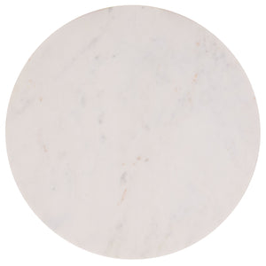 Safavieh Kashi Side Table - Modern Elegance With Iron, Glass & Marble - A Chic Statement For Your Space Clear ,White  Acc3217a-2bx