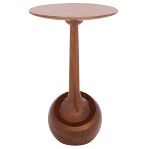 Safavieh IRACHI Walnut Accent Table - Stylish Solid Wood Design for Living Room & Bedroom, Compact & Durable ACC3227A