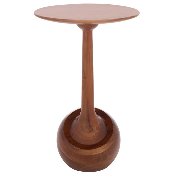 Safavieh IRACHI Walnut Accent Table - Stylish Solid Wood Design for Living Room & Bedroom, Compact & Durable ACC3227A