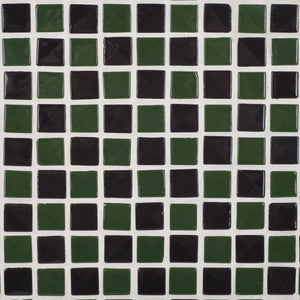 Safavieh Satomi Accent Table - Stylish Modern Design With Inlaid Tile Details For Living Rooms And Entryways Dark Green / Black ACC3230B