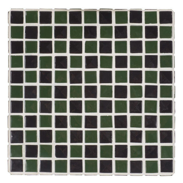 Safavieh Satomi Accent Table - Stylish Modern Design With Inlaid Tile Details For Living Rooms And Entryways Dark Green / Black ACC3230B