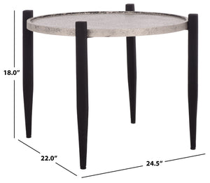 Safavieh Ringo Accent Table - Elegant Grey & Black Design, Durable Iron Frame For Stylish Home Or Office Use Grey ,Black Iron,Mdf Acc3240a
