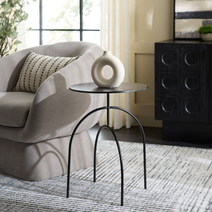 Safavieh Saburo Accent Table - Chic Iron Design For Modern Living Spaces, Versatile And Stylish Utility Piece Black Iron Acc3243a