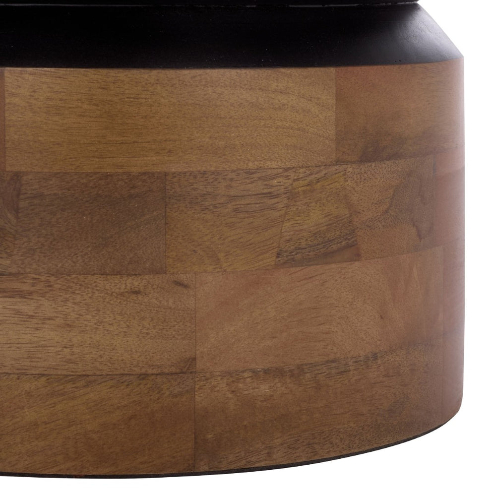 Safavieh Zorro Round Accent Table In Walnut Finish - Rustic Mango Wood Design For Stylish Home Décor ACC3254A