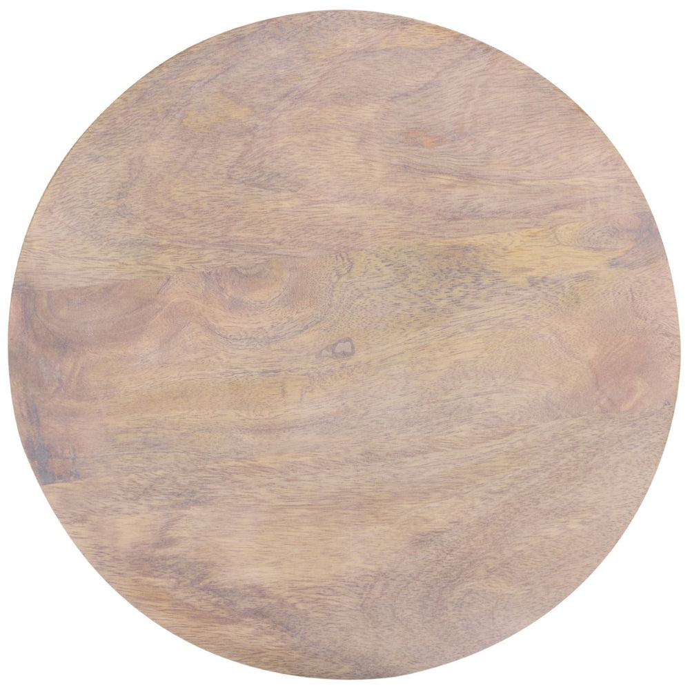Safavieh Nestor Round Accent Table - Handcrafted White-Washed Mango Wood For Coastal-Inspired Decor ACC3256A