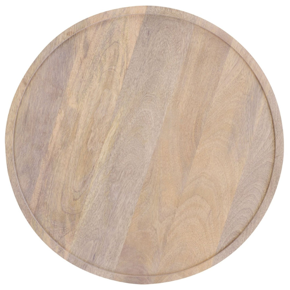 Safavieh Javier Round Accent Table - Stylish Whitewashed Mango Wood Side Table For Modern Living Spaces ACC3257A