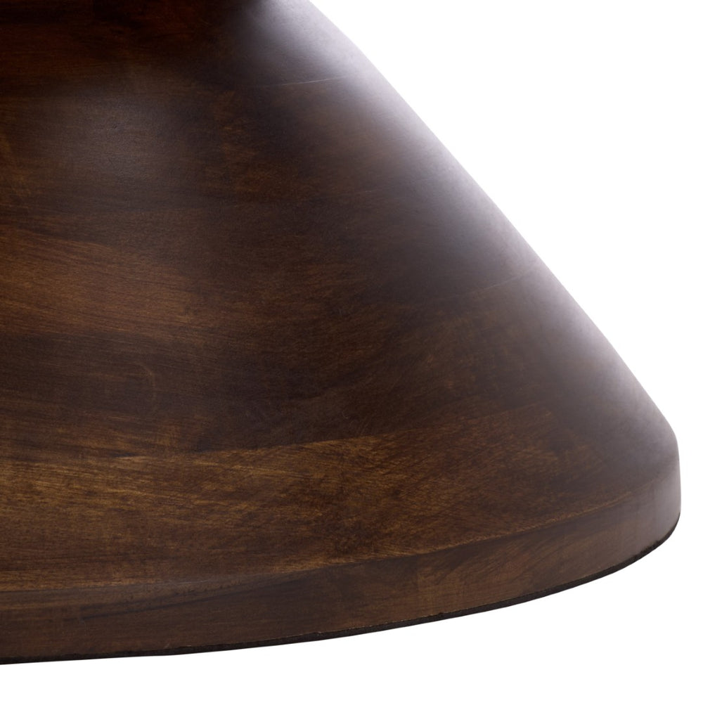 Safavieh Pascual Round Accent Table - Handcrafted Mango Wood, Elegant Walnut Finish, Perfect For Any Room ACC3258A