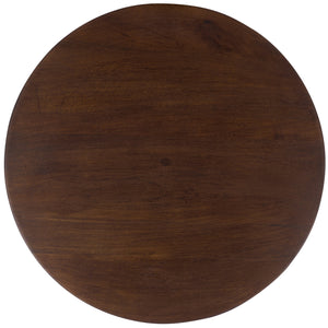 Safavieh Pascual Round Accent Table In Walnut – Elegant Mango Wood Design For Stylish Home Decor Enhancement Walnut Mango Wood Acc3258a