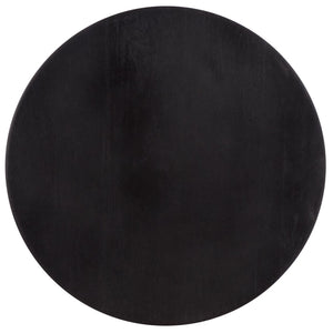 Safavieh Tazon Round Accent Table - Elegant Black Mango Wood Design For Modern Spaces & Versatile Use ACC3259A