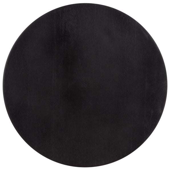 Safavieh Tazon Round Accent Table - Elegant Black Mango Wood Design For Modern Spaces & Versatile Use ACC3259A