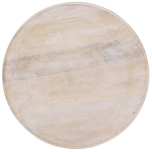 Safavieh Jazmin Round Accent Table - Handcrafted Mango Wood With Natural Wash Finish For Timeless Elegance ACC3264A