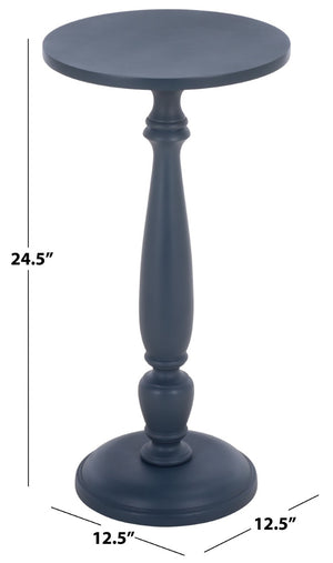 Safavieh Rue Square Lacquer Accent Table Navy Bold Pop for Entryway or Living Room Decor ACC3266A