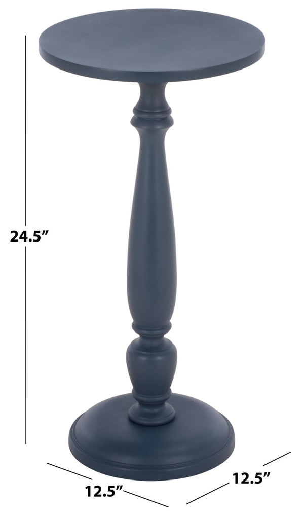 Safavieh Rue Square Lacquer Accent Table Navy Bold Pop for Entryway or Living Room Decor ACC3266A