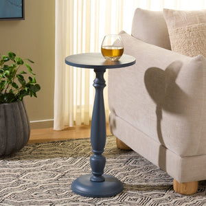 Safavieh Rue Square Lacquer Accent Table Navy Bold Pop for Entryway or Living Room Decor ACC3266A