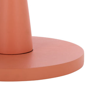 Safavieh Omid Blush Wood Accent Table Compact Square Pedestal for Living Room or Bedroom ACC3268A