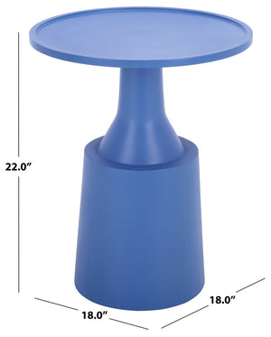 Safavieh Selk Navy Blue Wooden Square Accent Table Compact Side Piece for Modern Living ACC3270A
