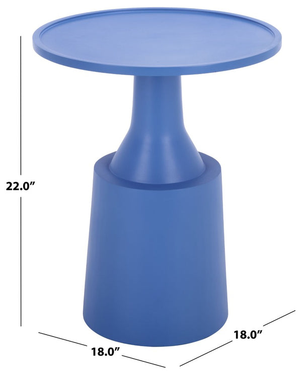 Safavieh Selk Navy Blue Wooden Square Accent Table Compact Side Piece for Modern Living ACC3270A