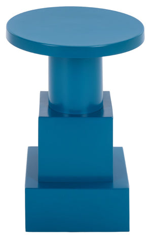 Safavieh Fiori Solid Metal Square Side Table Bold Teal Finish for Living Room or Bedroom ACC3271A