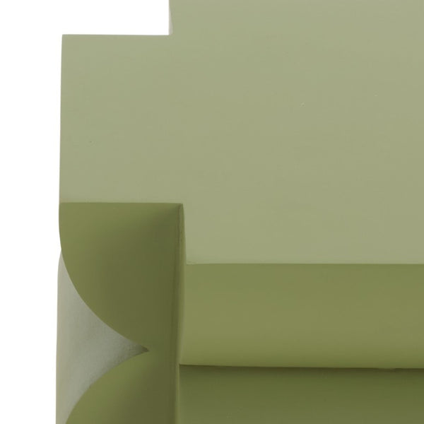 Safavieh Lappell Square Wood Accent Table in Earthy Olive Finish for Bohemian Living Spaces ACC3273A