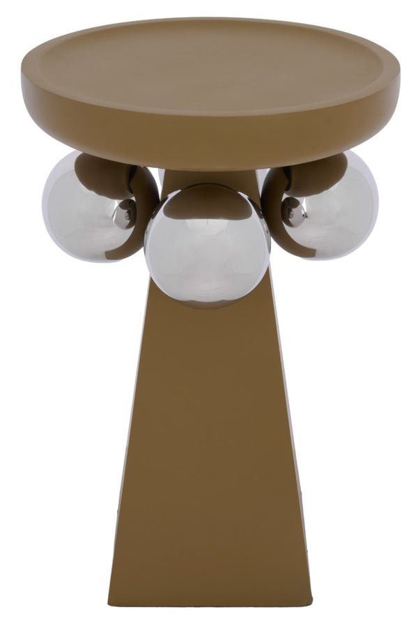 Safavieh Banks Wood and Metal Accent Table Compact Square Design for Living Room or Entryway ACC3274A