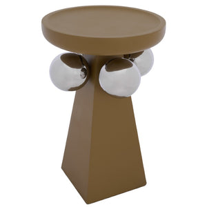 Safavieh Banks Wood and Metal Accent Table Compact Square Design for Living Room or Entryway ACC3274A
