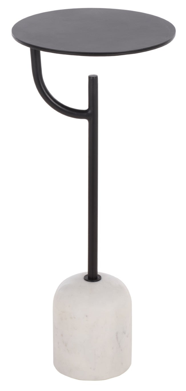 Safavieh Harlowe Marble Top Metal Accent Table Sleek Industrial Side Piece for Modern Interiors ACC3275A