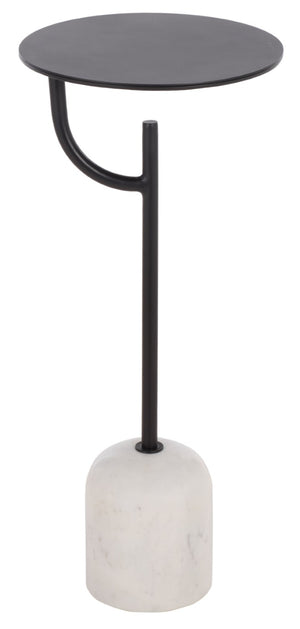 Safavieh Harlowe Marble Top Metal Accent Table Sleek Industrial Side Piece for Modern Interiors ACC3275A